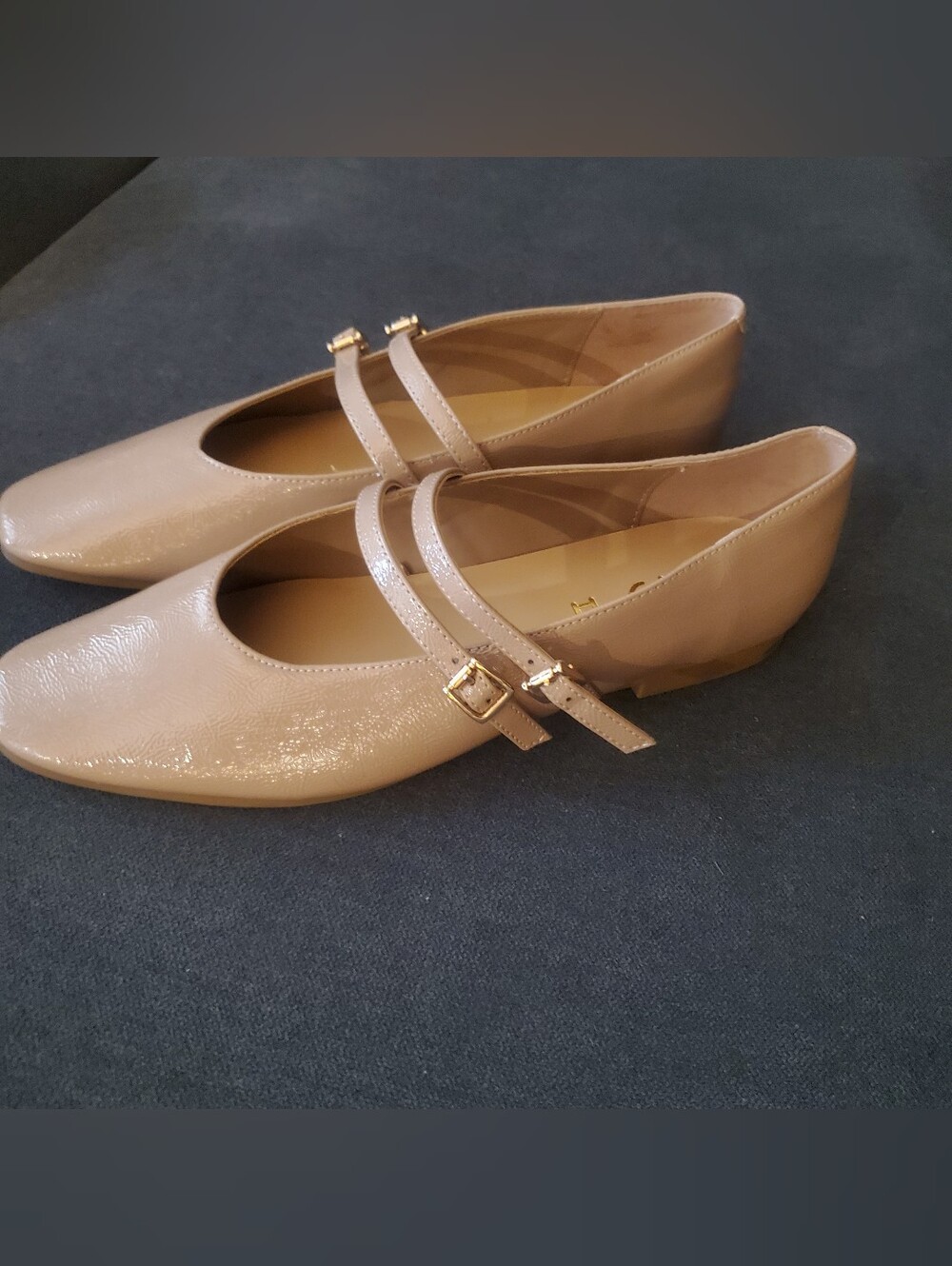 Unisa Women’s Double-Strap Nude Maryjane  Ballet Flats